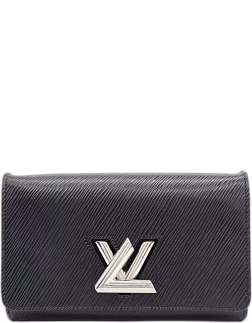 Louis Vuitton Black Epi Leather Twist Wallet on Chain
