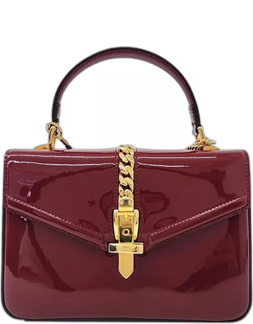 Gucci Patented Sylvie 1969 Mini Top Handle Bag (589479)