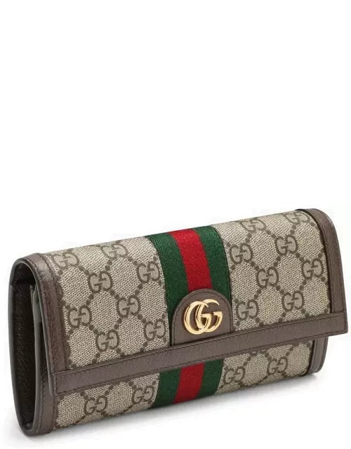 GG fabric flap wallet with Web