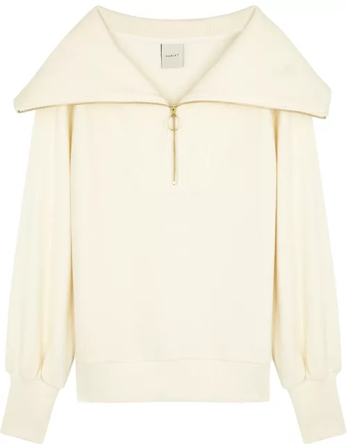 Varley Vine Cream Half-zip Jersey Sweatshirt, Sweatshirt, Cream