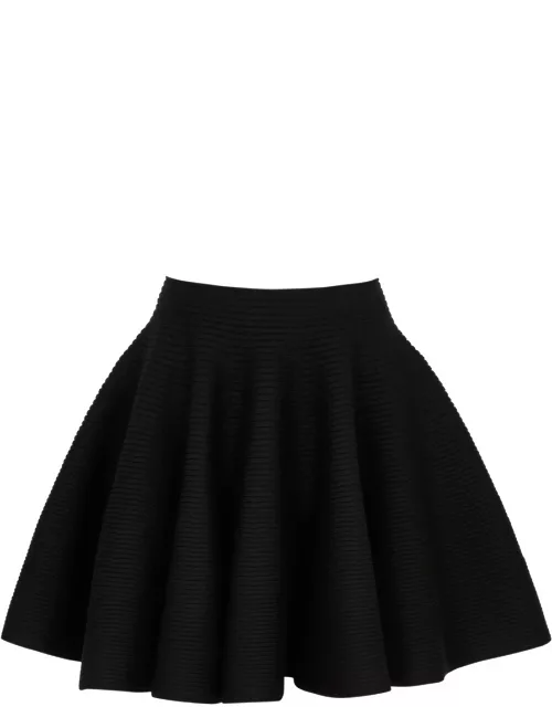 Alaïa Ribbed Wool-blend Mini Skirt - Black - 40 (UK12 / M)