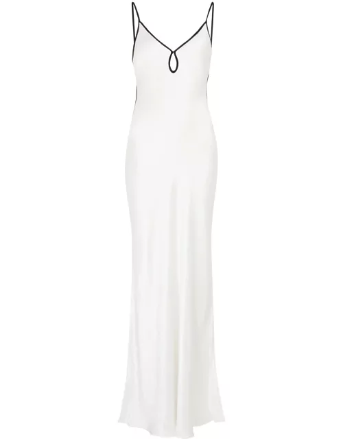 Bec & Bridge Cedar City Satin Maxi Dress - White - 12 (UK12 / M)