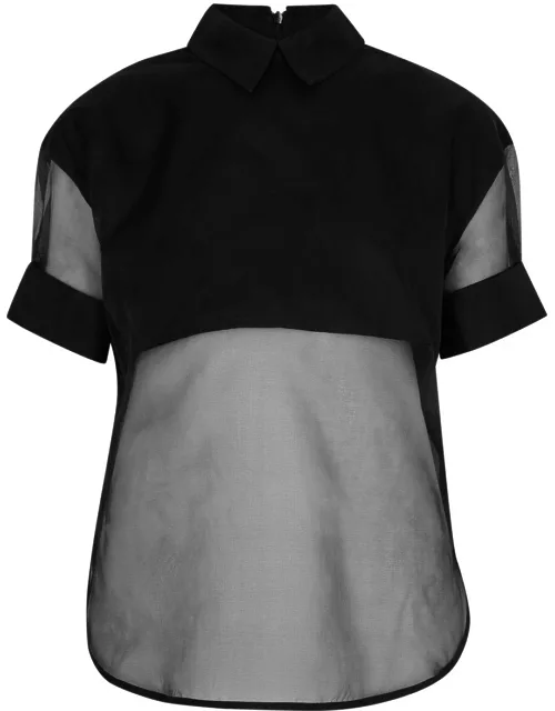 Foemina Juniper Silk-organza Shirt - Black - 10 (UK10 / S)