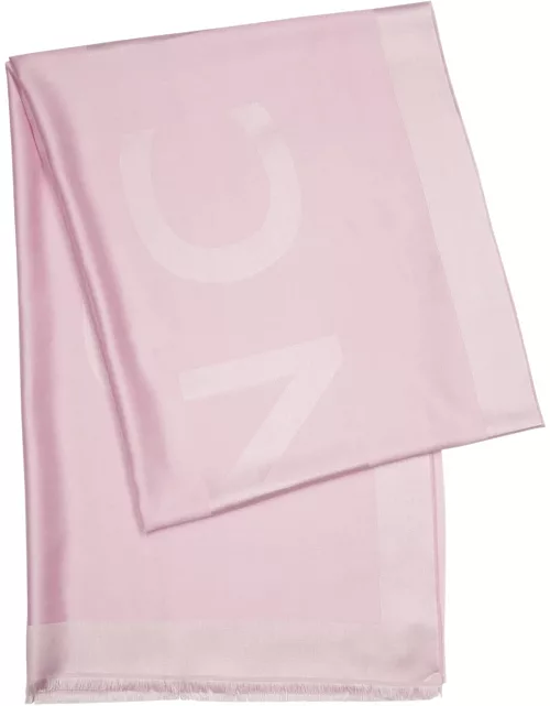 Givenchy Logo-jacquard Silk-blend Scarf - Light Pink