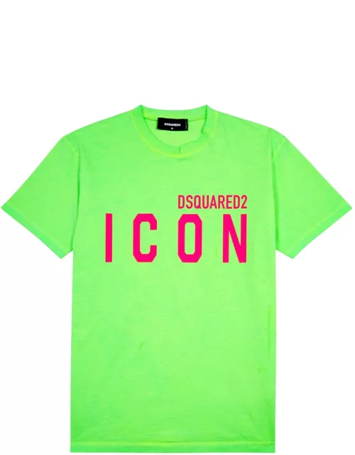 DSQUARED2 Icon Logo-print Cotton T-shirt - Lime