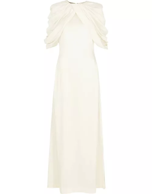 Stella Mccartney Draped Satin Maxi Dress - White - 42 (UK10 / S)