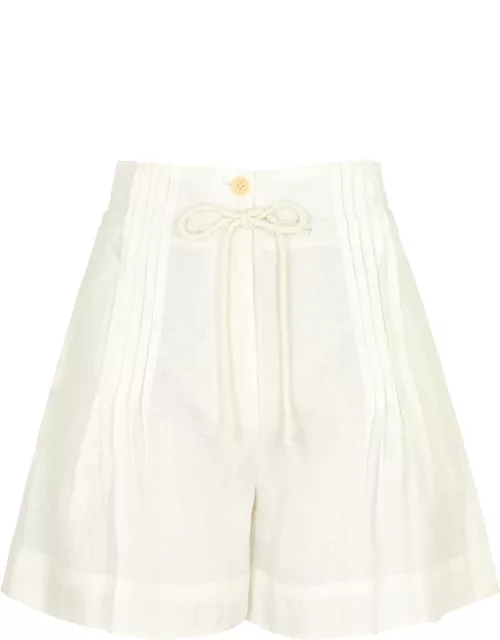 Merlette Matin Linen Shorts - Ivory - 2 (UK6 / XS)