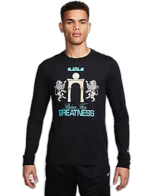 Men's Nike LeBron Strive for Greatness Graphic Long-Sleeve T-Shirt
