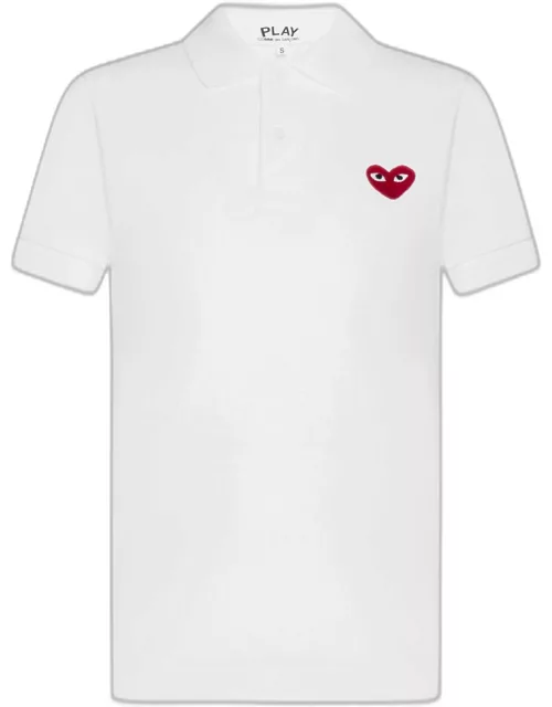 Comme des Garçons Logo-patch Cotton Polo Shirt