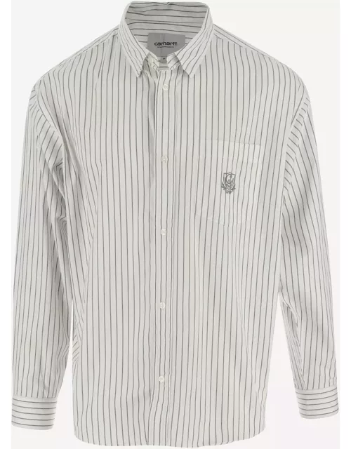 Carhartt Cotton Shirt With Striped Pattern