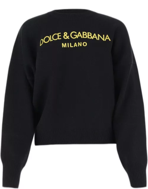 Dolce & Gabbana Cashmere Sweater With Logo