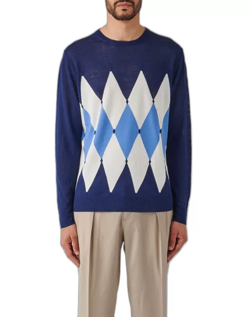 Ballantyne Neck Pullover Diamond Sweater
