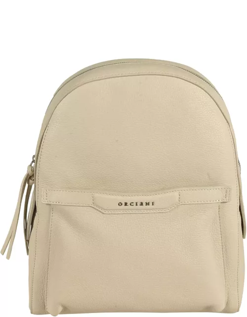 Orciani Zip Logo Detail Backpack