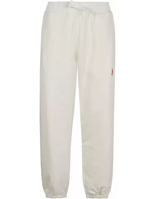 Vision of Super White Pants With Flames Logo And Metal Labe