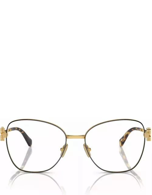 Miu Miu Eyewear Mu 50xv Black / Gold Glasse