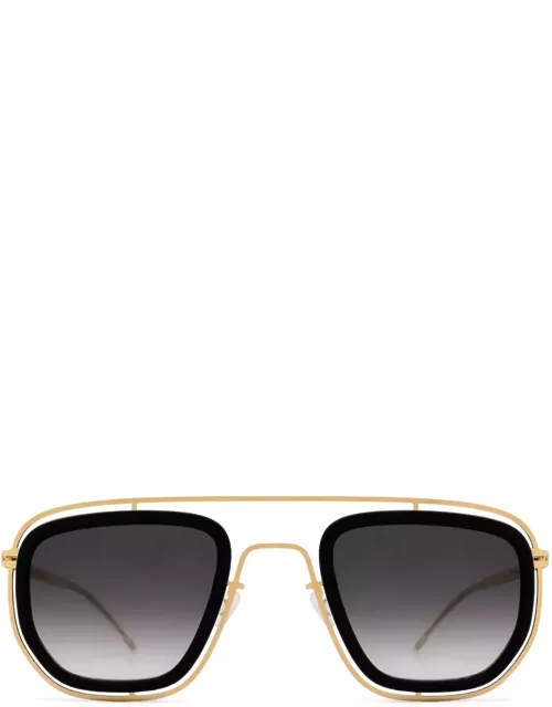 Mykita Ferlo Sun Mh7-pitch Black/glossy Gold Sunglasse