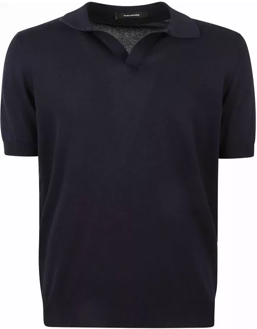 Tagliatore Button-less Placket Polo Shirt
