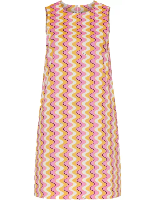 Marella Multicolored Midi Dress With Future Print