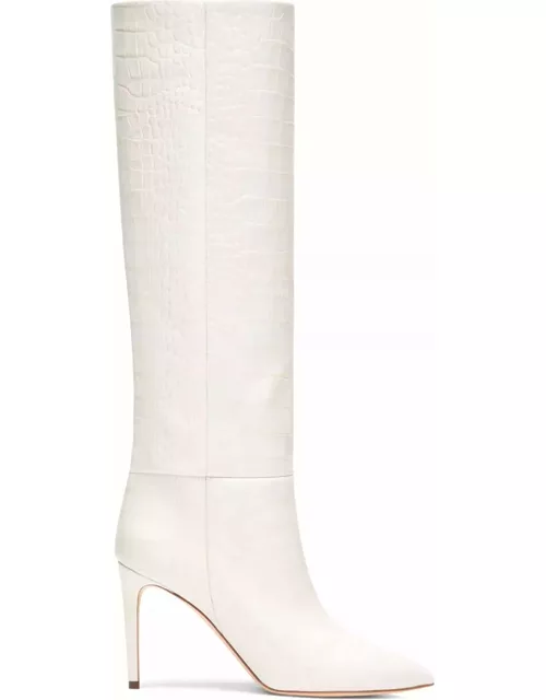Paris Texas White Croc-effect Leather Boot