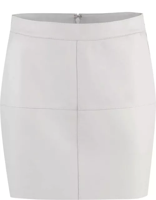 Parosh Leather Mini Skirt