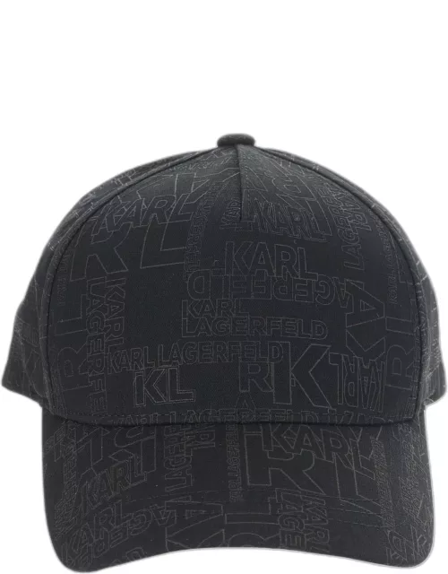 Karl Lagerfeld Cotton Blend Baseball Cap With Logo