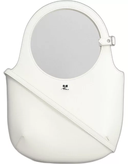 Courrèges Hand Bag In White Leather