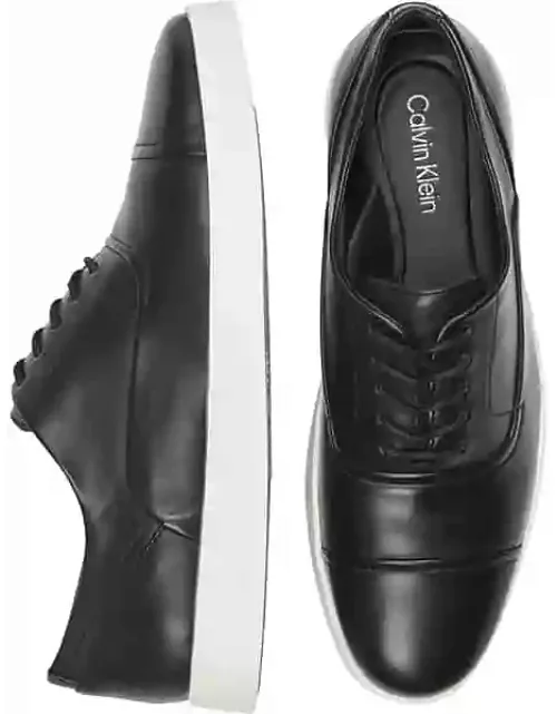 Calvin Klein Men's Elijah Cap Toe Lace Up Dress Sneakers Black