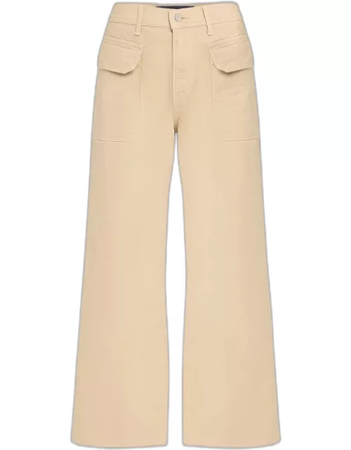 Taylor Cropped High-Rise Wide-Leg Jean