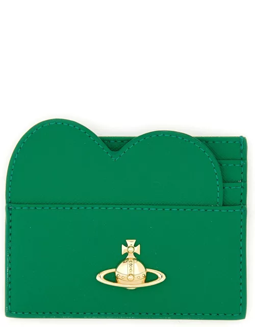 vivienne westwood card holder with orb embroidery