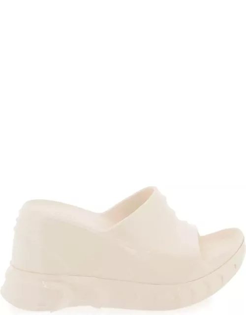 GIVENCHY marshmallow rubber wedge sandals with platfor