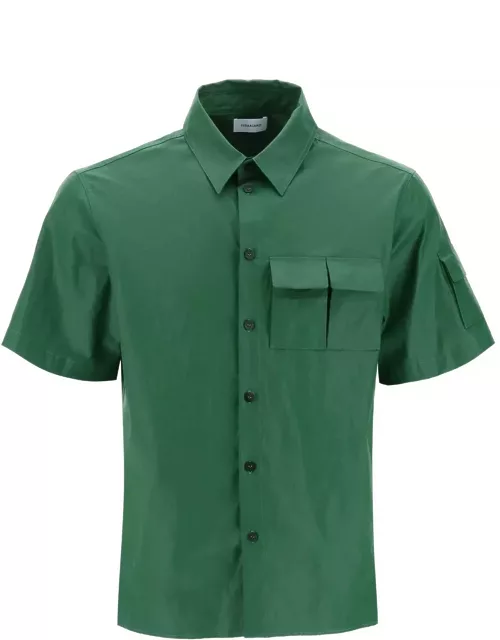 FERRAGAMO short-sleeved linen shirt with coated