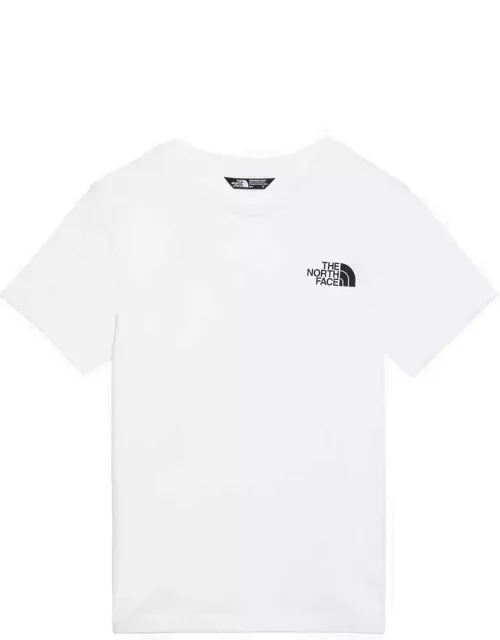 White cotton-blend T-shirt with logo