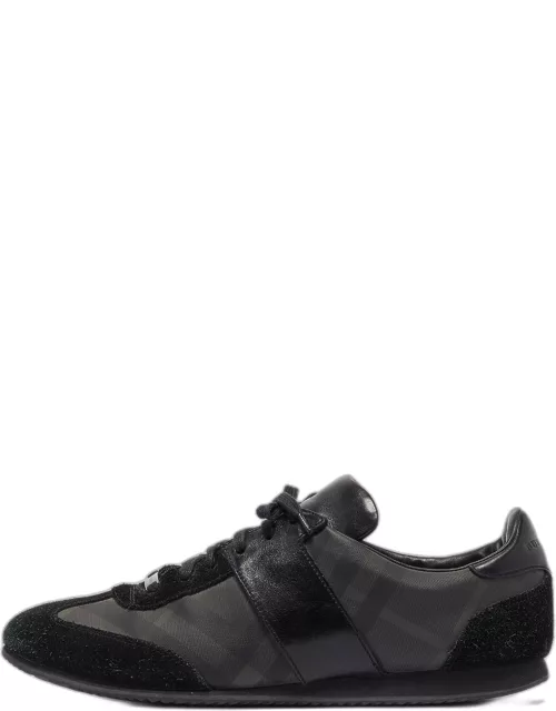 Burberry Prorsum Black Suede And Leather Slip On Sneaker