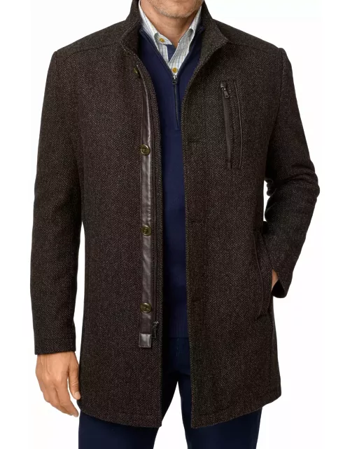 Wool Blend Tweed Car Coat