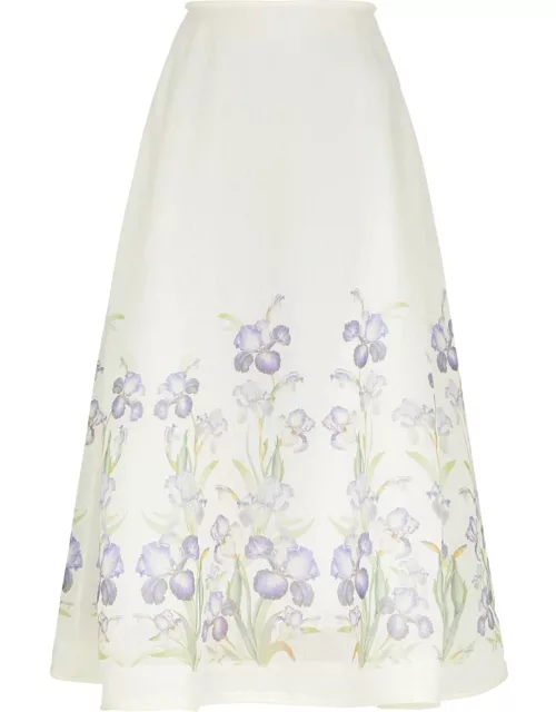 Zimmermann Natura Floral-print Organza Maxi Skirt - Blue - 2 (UK 12 / M)