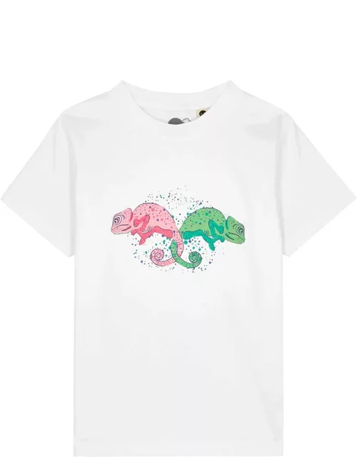 Boardies Reptilia Printed Cotton T-shirt - White - 3-4Y (3 Years)