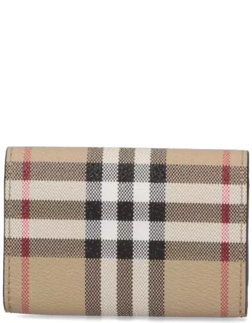 Burberry Check Cardholder With Chain