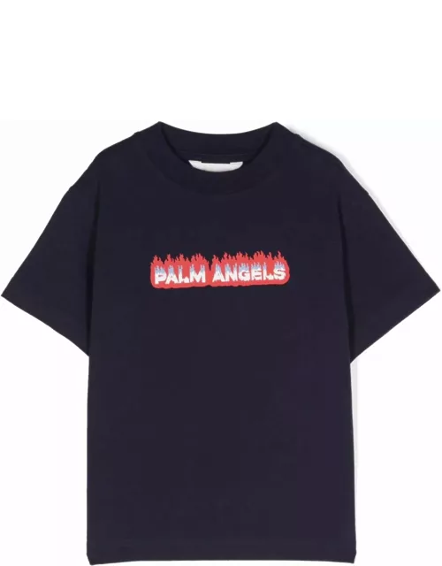 Palm Angels T-shirts And Polos Blue
