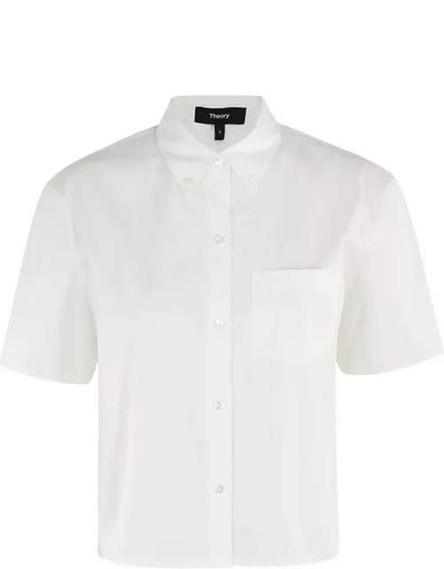 Theory Cropped Short-sleeved Shirt