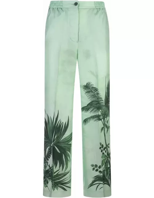 For Restless Sleepers Flowers Green Atti Trouser