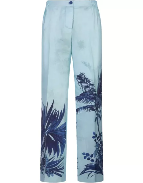 For Restless Sleepers Palms Blue Etere Trouser