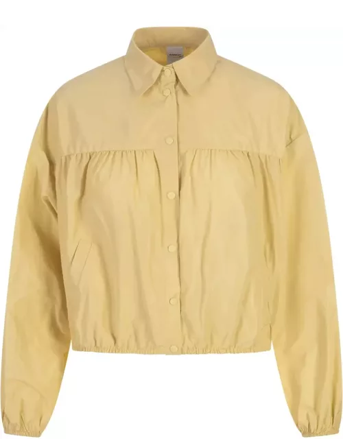 Aspesi Yellow Technical Polyester Taffeta Shirt