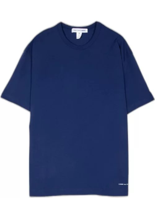 Comme des Garçons Shirt Mens T-shirt Knit Navy blue cotton over