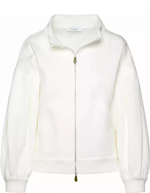 Max Mara gastone Crop Jacket In White Cotton Blend