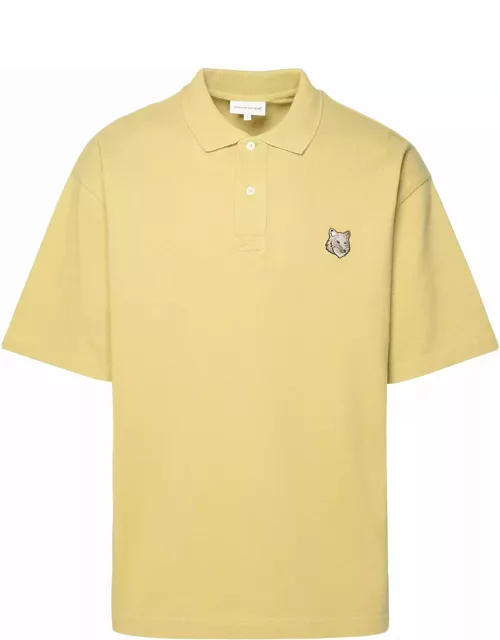 Maison Kitsuné Khaki Cotton Polo Shirt