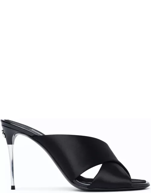 Dolce & Gabbana Black Leather Sandal