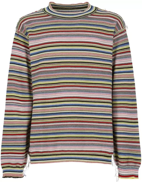 Maison Margiela Striped Knitted Long-sleeved T-shirt