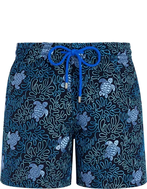 Men Swim Trunks Embroidered Splash - Limited Edition - Swimming Trunk - Mistral - Blue