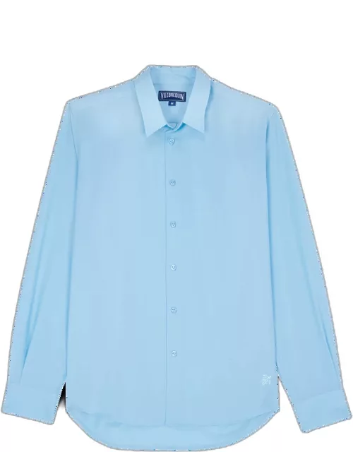 Unisex Wool Shirt Super 120 - Shirt - Cool - Blue