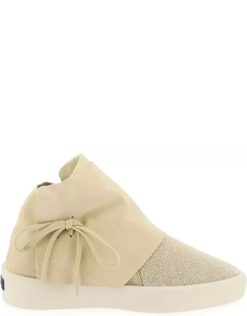 FEAR OF GOD mid-top suede and bead sneakers.